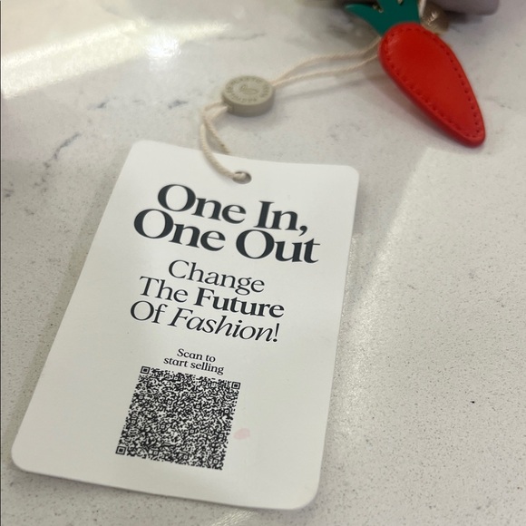 Kate Spade Gray Bunny Ear Mini Bag / bag charm / card holder NWT - Picture 14 of 16